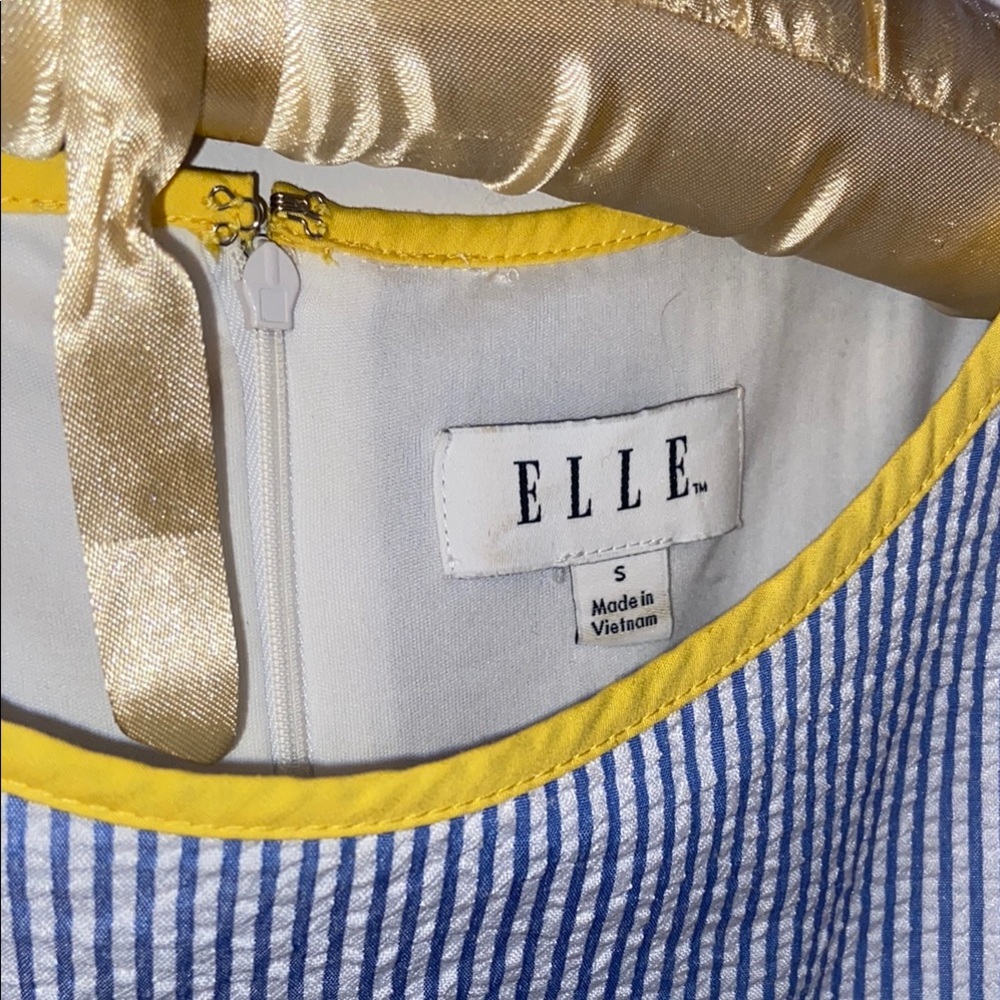 Elle Blue and Yellow Striped Dress